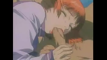 Preview 2 of Lesbian Big Tits Grill Mom - Hentai teen taking two huge cocks