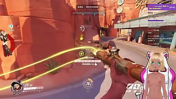 Preview 4 of Sex Batas - VTuber LewdNeko Plays Overwatch and Gets Spanked Part 2