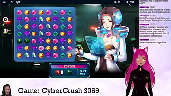 Preview 2 of Kuta Saxi - VTuber LewdNeko Plays CyberCrush 2069 Part 2