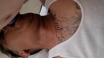 Preview 1 of Hermaphrodite Piss - cpdcr3 gets throat fucked with a big white cock