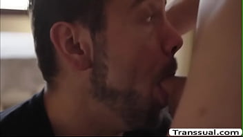 Preview 2 of Secoretary - TS brunette fucks her stepbros tight ass