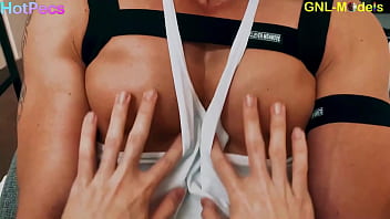 Preview 2 of In The General Store - Hot Big muscle nipple play and muscle worship asian
