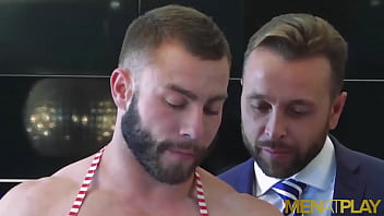 Preview 1 of Needle Rough Sex - MENATPLAY Hunky Businessman Frank Valencia Fucks Diego Reyes