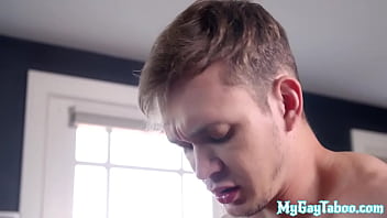Preview 3 of Xxx Bm Teen Video - Inked bald stud gives blowjob before barebacked by stepbro