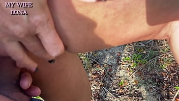 Preview 2 of Steve Holmes Flashlight - Busty blonde likes to get fucked doggystyle by the river