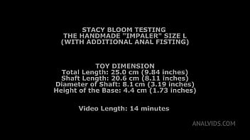 Preview 1 of All New Porn Hb Stars - Stacy Bloom Testing The Handmade &quot_Impaler&quot_ Size L (With Additional Anal Fisting) TWT051