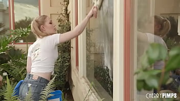Preview 1 of Foxy Sasha Porn - Emma Starletto Hot Petite Blonde Spinner Gets Wet and Tempts Steve Holmes into Her Pussy