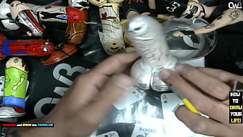 Preview 2 of Remy And Abella Danger - It&#039_s time to finish painting the little Grey alien - Dildo art business