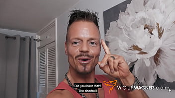 Preview 1 of Black Buster - Brunette British Pornstar TINA KAY Fucks A VIRGIN while his Plushies are Watching (FULL SCENE)! Wolfwagner.com