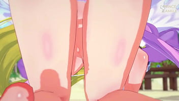Preview 3 of Grandpa And Ten Xhemater - Angewomon worship in micro bikini - Digimon