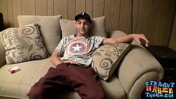 Preview 1 of Deutsch Teen Home - Straight bad boy Dakotah Perrie masturbates while smoking