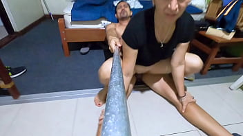 Preview 2 of Diamond Jackson Blowjob Pov - Probando el palo selfie y la estabilidad de la c&aacute_mara