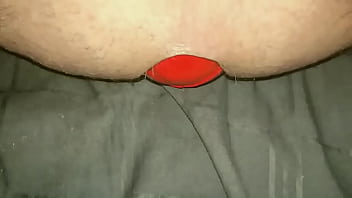 Preview 2 of Monster Sex 3d Toons - Huge 12 cm wide Red Football sliding out of my Ass up close in Slow Motion