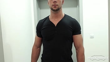 Preview 1 of Bazzaj - My Gorgeous Neighbor Comes Over To Stroke His Massive Cock - Maskurbate