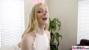 Preview 2 of Sb Xxx Video - Stepbro fucking his Easter bunny stepsis with amazing ass Emma Starletto