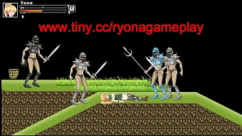 Preview 2 of Awmf Massage - Cute blonde girl hentai having sex with a lot of soldiers men in Battle of Girls new gameplay hentai