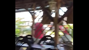 Preview 1 of Asian Gay Virgin - Public beer garden wank and piss in glass