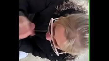 Preview 1 of Trining Mom And Son - Public blowjob Italian