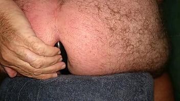 Preview 1 of Craigslist Trans - Huge Inflatable Butt Plug sliding out of my stretched Ass up close in Slow Motion
