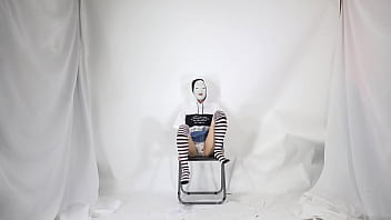 Preview 3 of 3d Female Monster Xxx Fau - Girl&#039_s skirt wearing a Noh mask