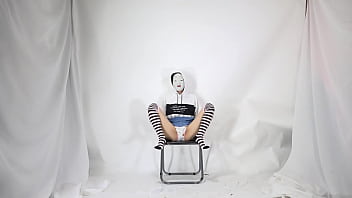 Preview 4 of 3d Female Monster Xxx Fau - Girl&#039_s skirt wearing a Noh mask