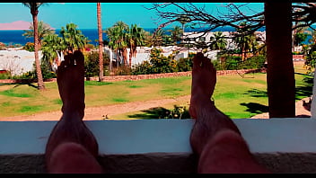 Preview 1 of Tube Videos Spy Webcam Masaj - Public masturbation on the hotel balcony. Big russian uncut cock close-up. I was almost noticed by passing people. POV