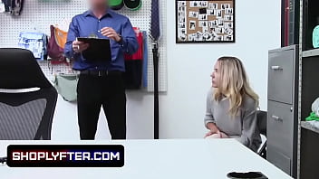 Preview 2 of Www Xxx Bafe Hd - Tiny Young Blonde Teen Thief Paisley Bennett Fucked By Big Dick Security Guard