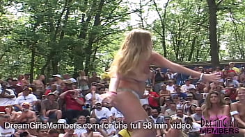 Preview 4 of Karla Lane Taking Bbc - Wild Hotwife Bikini Contest At A Nudist Resort