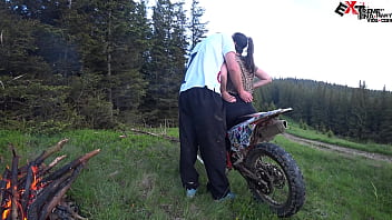 Preview 1 of Old Varl - Brought Girlfriend to Forest It Fucked In Ass With Cum On Face