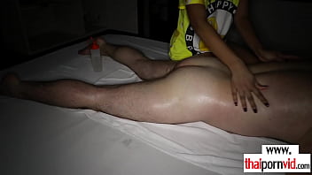 Preview 2 of Tinytwinks Raped - Amateur Thai massage teen taking care her fat clients hard dick