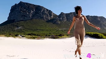 Preview 2 of Roxi Bugatti - Beautiful babe with big ass Ariel enjoys outdoor posing in amazing clothes