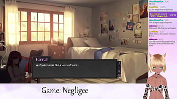 Preview 1 of Lashbian Sex - VTuber LewdNeko Plays Negligee Part 5