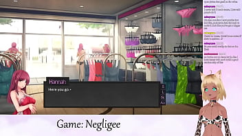 Preview 4 of Lashbian Sex - VTuber LewdNeko Plays Negligee Part 5