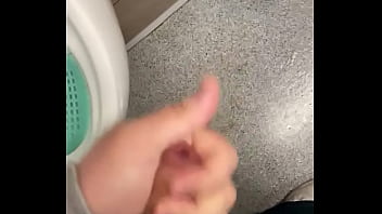 Preview 3 of Sunny Loene Imern - Cruising in the public toilets with cumshot