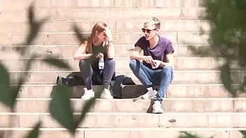 Preview 2 of Wwmomson Fuked - 20yo teen caught at college sucking dick