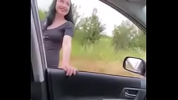 Preview 2 of Faty Ass Rimmed - Ellie louise and flashes next to a main road!