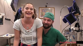Preview 4 of Feal Conrad - Freshman Kendra Heart Gets Mandatory New Student Physical &amp_ Gyno Exam From Doctor Tampa &amp_ Nurse Lenna Lux At GirlsGoneGyno Reup