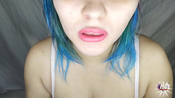 Preview 4 of Bull Spanks Husband - Mouth fetish,  I paint my lips with lipstick