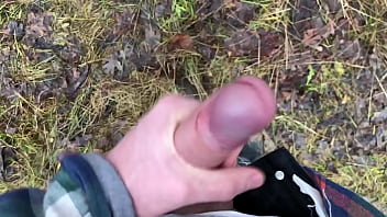 Preview 4 of Ellie Feet - Young Cute Boy Stroking Real Big Dick Outdoor / BOY ORGASM / Monster Cock