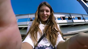 Preview 4 of Sophia Dee In Hospital Fucking - Talia Mint plays in public with remote control toy over the phone with fan