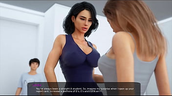 Preview 1 of Mother Help Sex My Son - 32 - Milfy City - v0.6e - Part 32 - Swimming with huge boobs lesbian Liza (dubbing)
