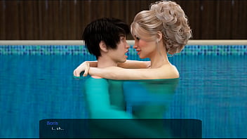Preview 4 of Mother Help Sex My Son - 32 - Milfy City - v0.6e - Part 32 - Swimming with huge boobs lesbian Liza (dubbing)