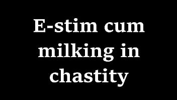 Preview 1 of Eal Incest - E-stim cum milking with chastity device