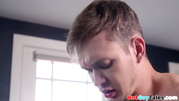 Preview 3 of School Uniform Student - Bald hunk cocksucking dreamy stud before getting ravaged with his big dong