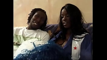 Preview 1 of Tube Porn Vmarya Vee Triniboy - Naughty black cheerleader with perky tits is not against to get her buns splitted with one huge ding while she is sucking another one