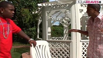 Preview 1 of 60 Year Old Granny - Ebony sluts Diamond Star and Chyanne Jacobs meets 2 big black boner for a hard outside foursome