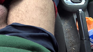 Preview 2 of Black Sperm Slut - busty french amateur stepmom touching her stepsons cock in the car