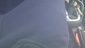 Preview 1 of Black Sperm Slut - busty french amateur stepmom touching her stepsons cock in the car
