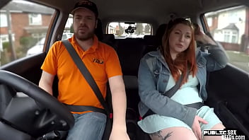 Preview 2 of Boy Drink Breast Milk - BBW ginger cockrides driving instructor