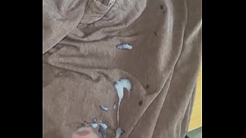 Preview 4 of 80 Year Old Midgit Porn - Shooting cum from uncut cock on monitor after long edging watching xvideo